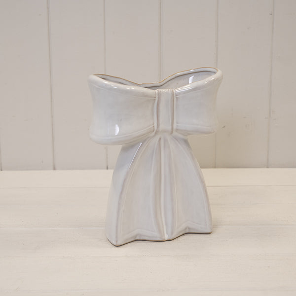 Ceramic White Rabbit on Egg Easter Decoration 9.1cm x 6.8cm x 11.6