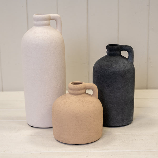 White Tall Textured Jug 9.5cm x 9.5cm x 24.3cm
