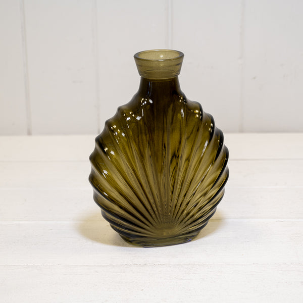 Medium Olive Green Decorative Candle Holder 8.2cm x 8.2cm x 15.4cm