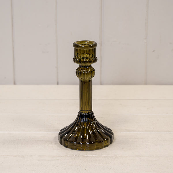 Olive Green Diamond Pattern Tealight Holder 7cm x 7cm x4.2cm