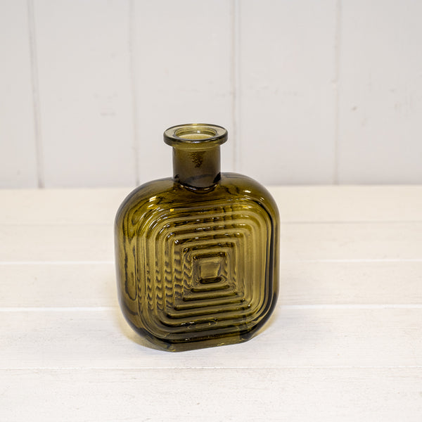 Olive Green Decorative Tealight Holder 9cm x 9cm x 7.3cm