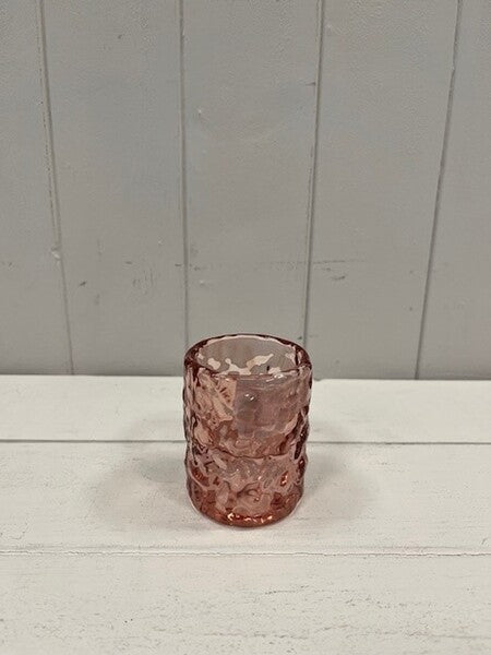 Large Rose Textured Candle Holder 6cm x 6cm x 8.3