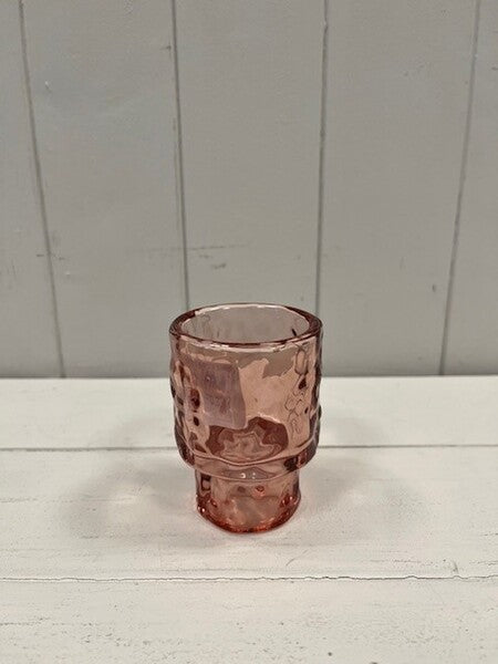 Small Rose Textured Candle Holder 4.8cm x 4.8cm x 6.8cm