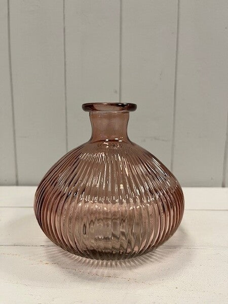 Rose Decorative Glass Bottle 11cm x 11cm x 13cm