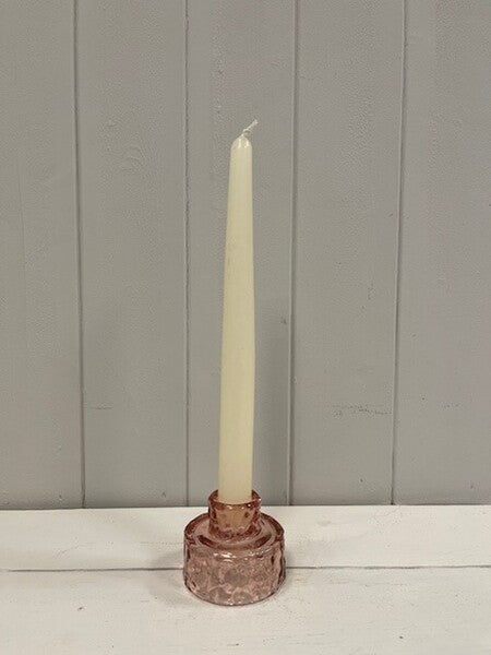 Rose Square Glass Bottle with Ribbed Design