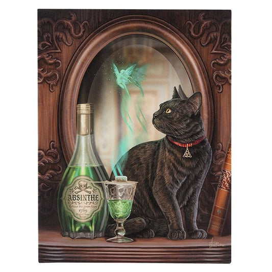 19x25cm Absinthe Canvas Plaque by Lisa Parker