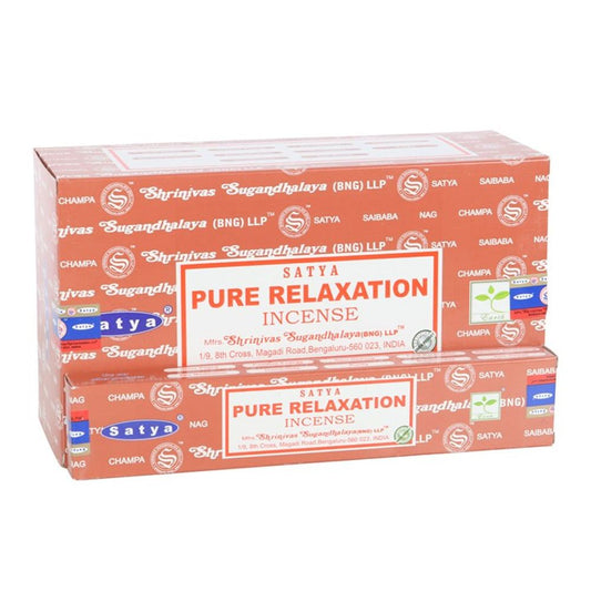12 Packs of Pure Relaxation Incense Sticks by Satya