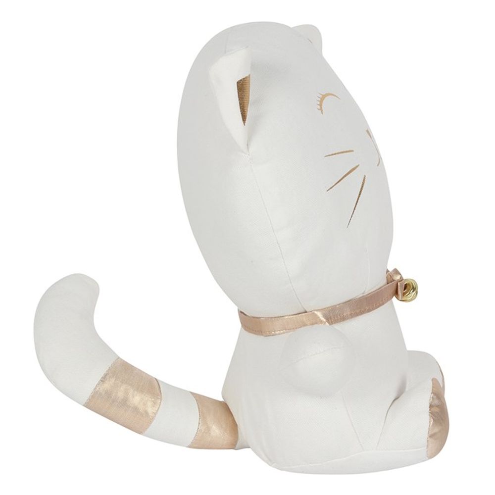 White Cat Door Stop