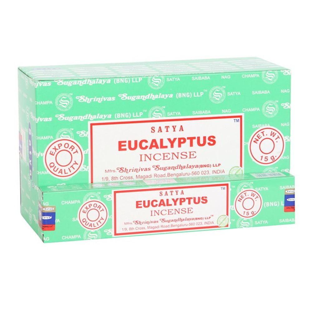 12 Packs Eucalyptus Incense Sticks by Satya