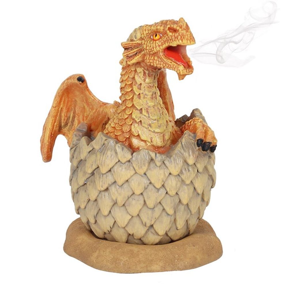 Yellow Hatching Dragon Incense Cone Burner