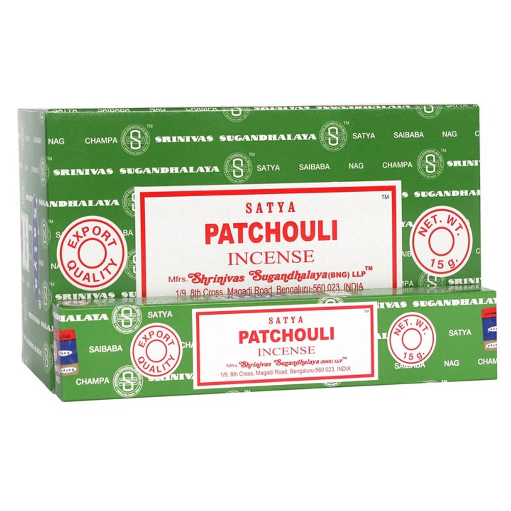 12 Packs of Patchouli Forest Incense Sticks by Satya