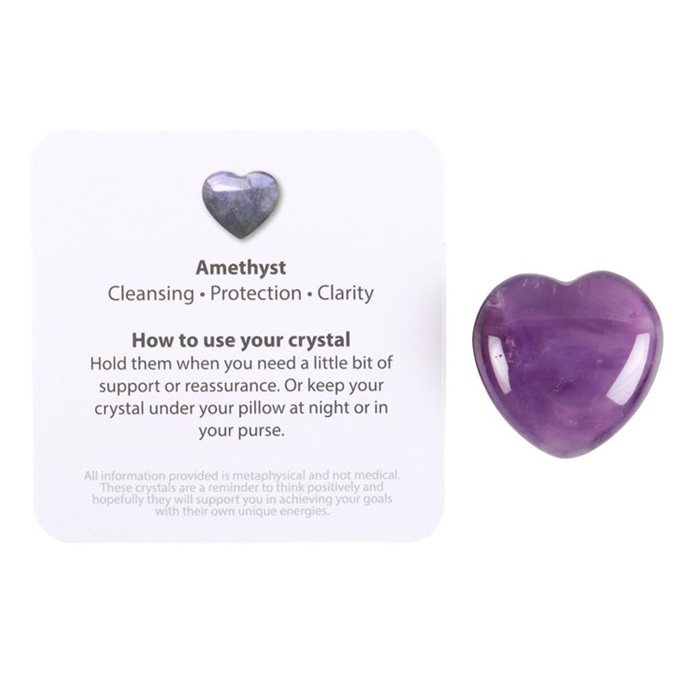 You Are Special to Me Amethyst Crystal Heart in a Bag