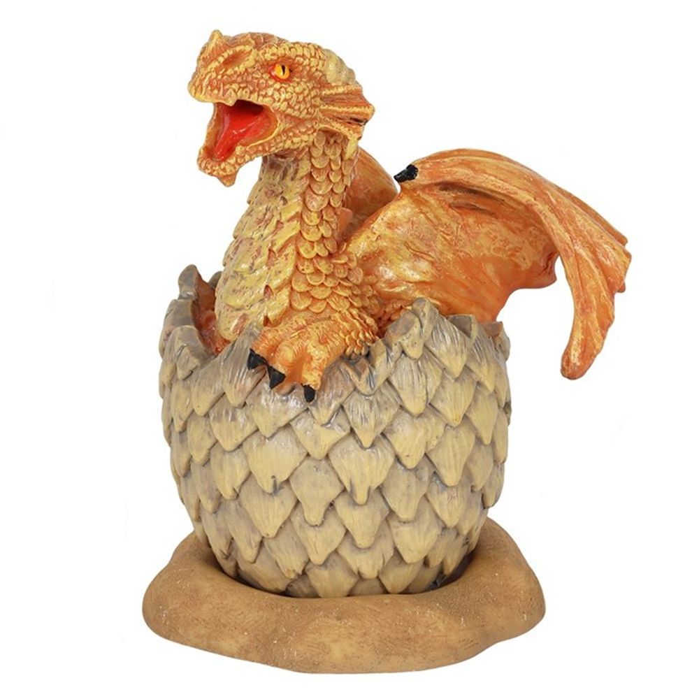 Yellow Hatching Dragon Incense Cone Burner