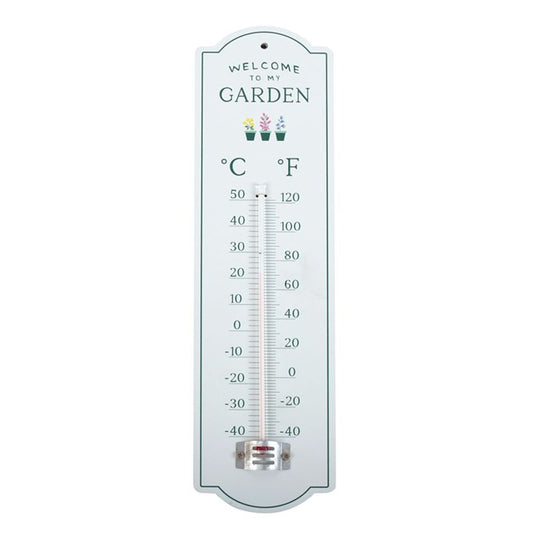 Welcome to My Garden Wall Thermometer