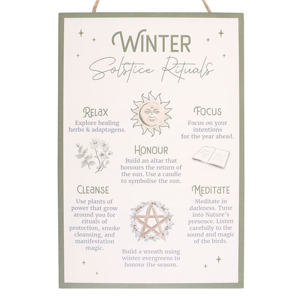 30cm Winter Solstice Rituals MDF Hanging Sign