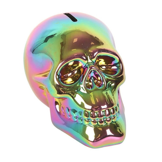 16cm Metallic look Skull Money Bank