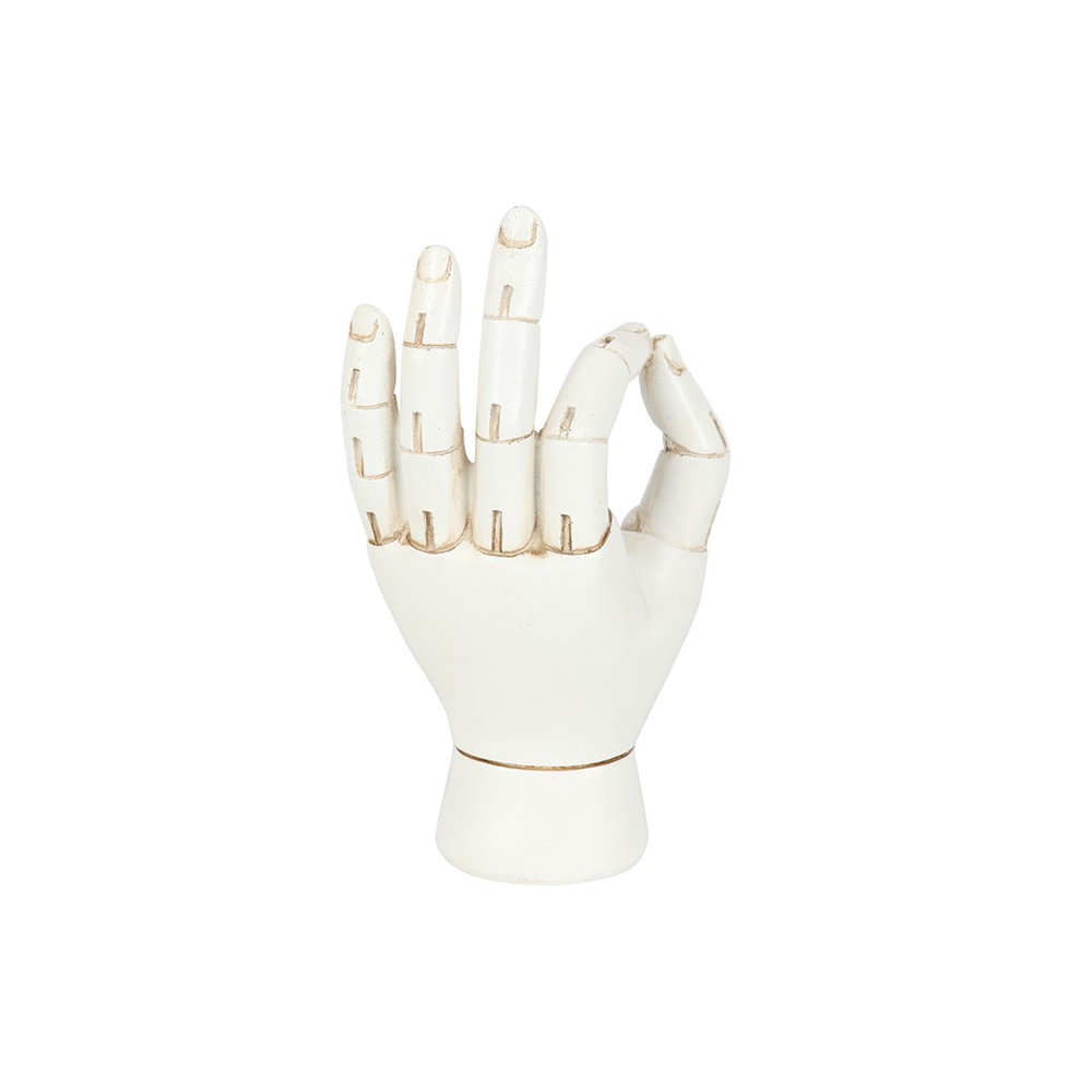 White Palmistry Hand Ornament