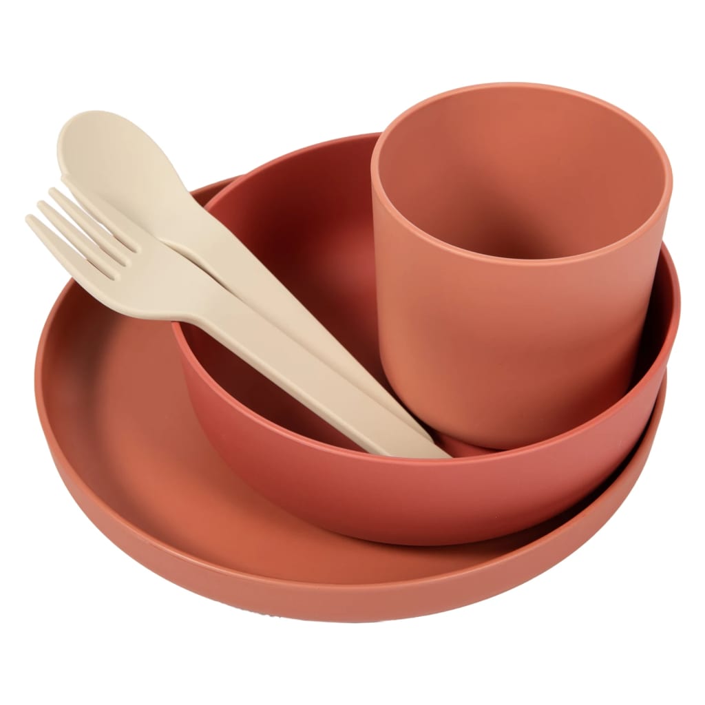 Bo Jungle 5 Piece Baby Tableware Set CPLA Terracotta