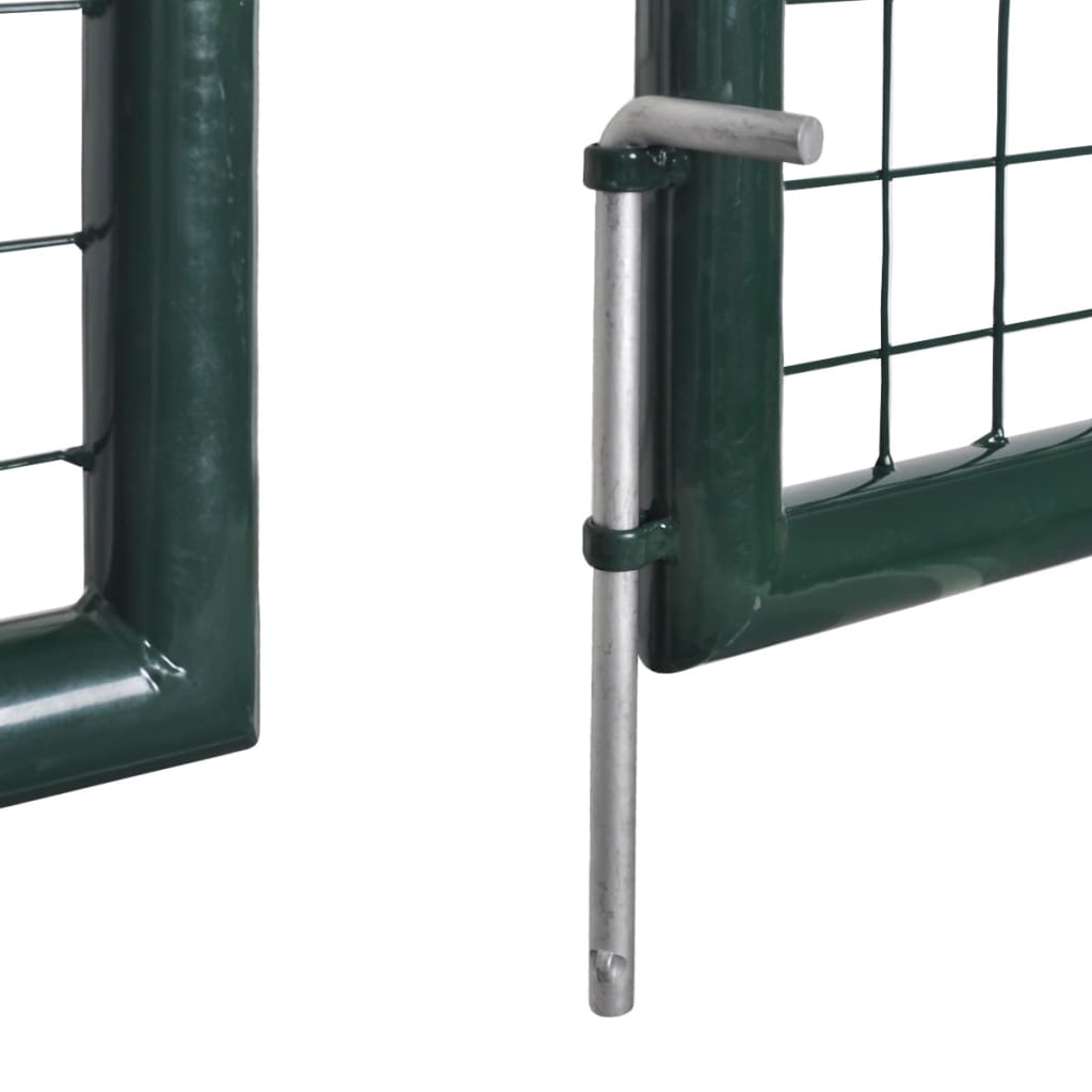 Portail de clôture en acier 306x150 cm Vert