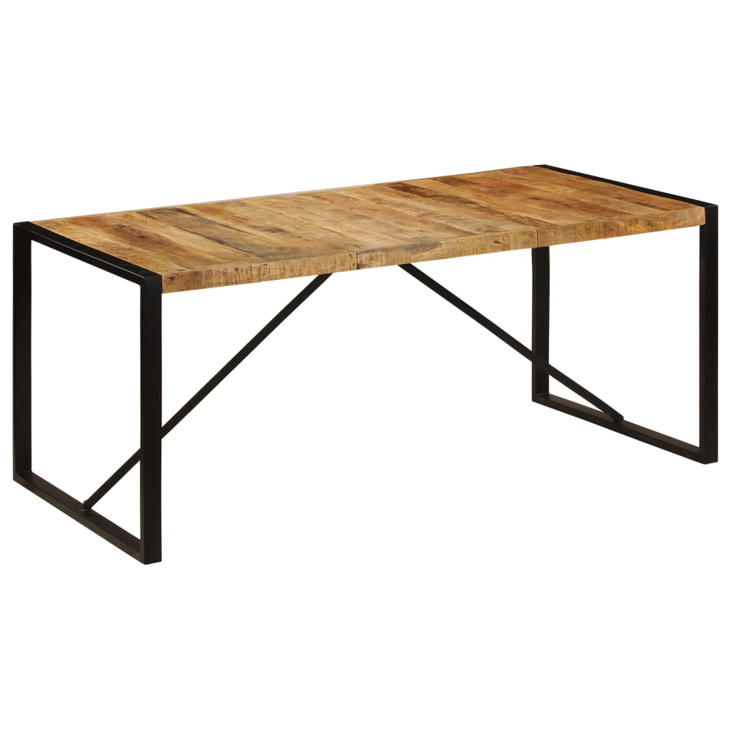 vidaXL Dining Table Solid Rough Mango Wood 180 cm