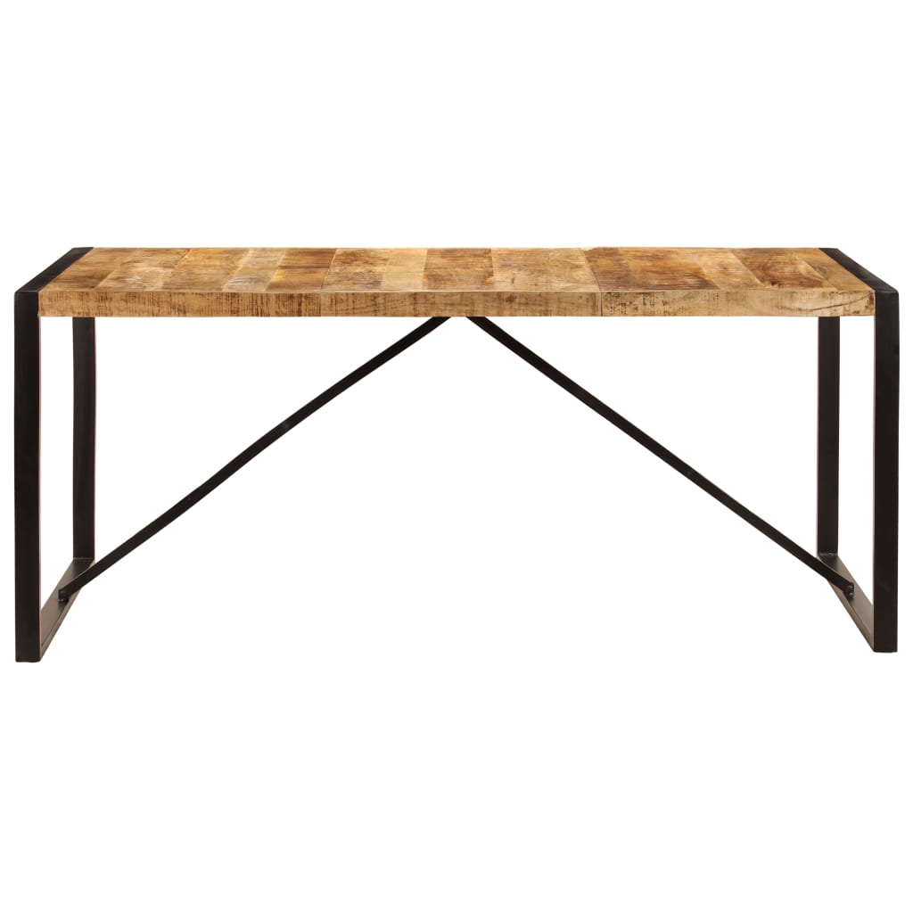 vidaXL Dining Table Solid Rough Mango Wood 180 cm