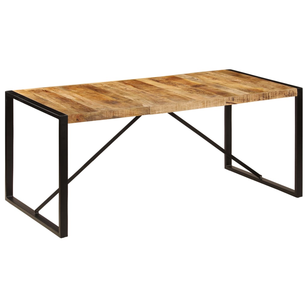 vidaXL Dining Table Solid Rough Mango Wood 180 cm