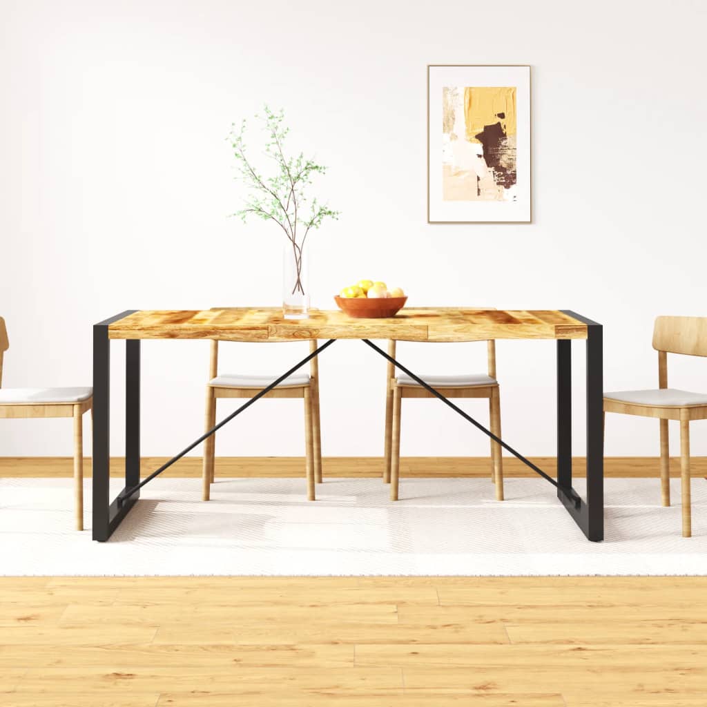 vidaXL Dining Table Solid Rough Mango Wood 180 cm