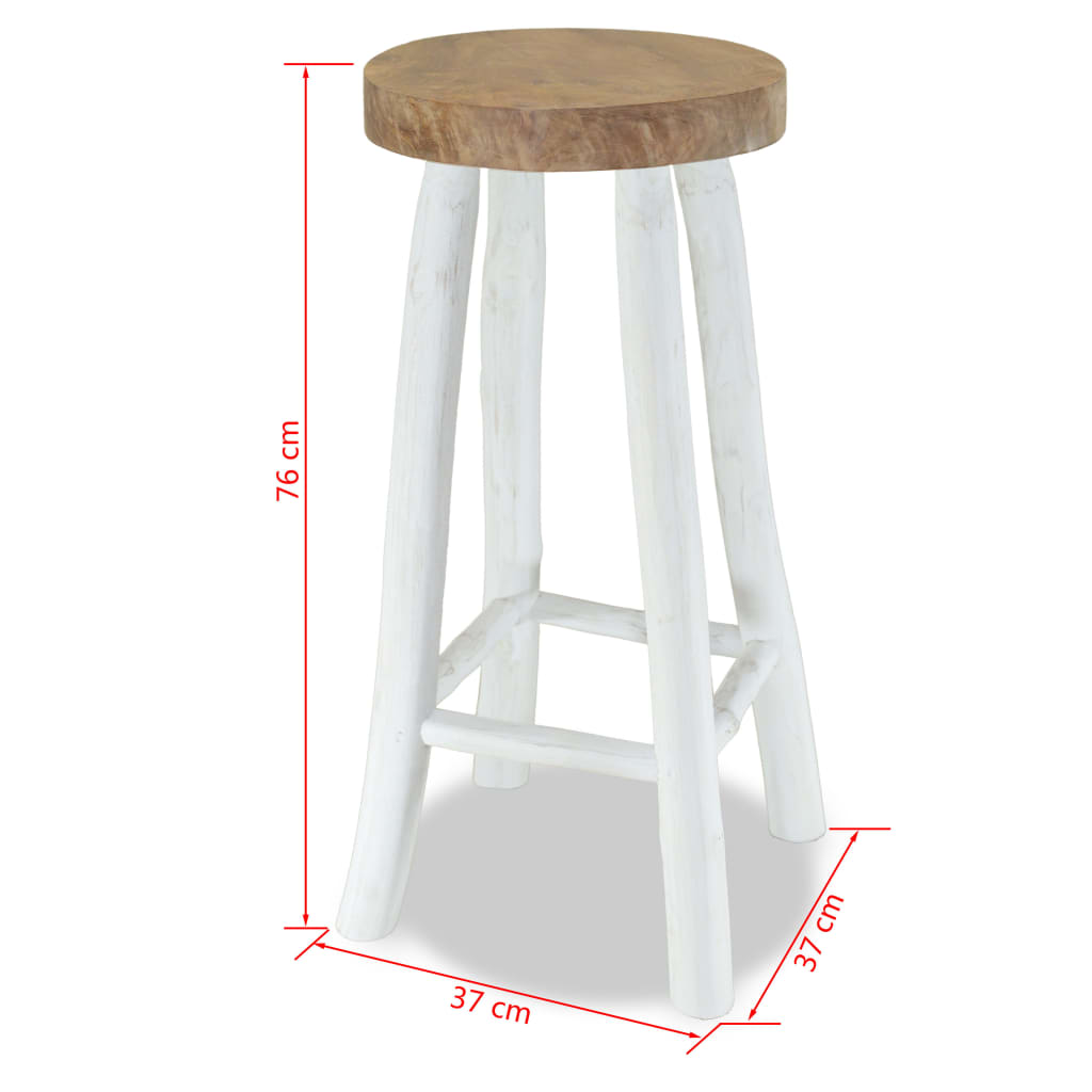 vidaXL Bar Stool Solid Teak Wood