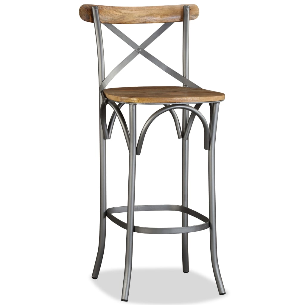 vidaXL Bar Stool Solid Mango Wood