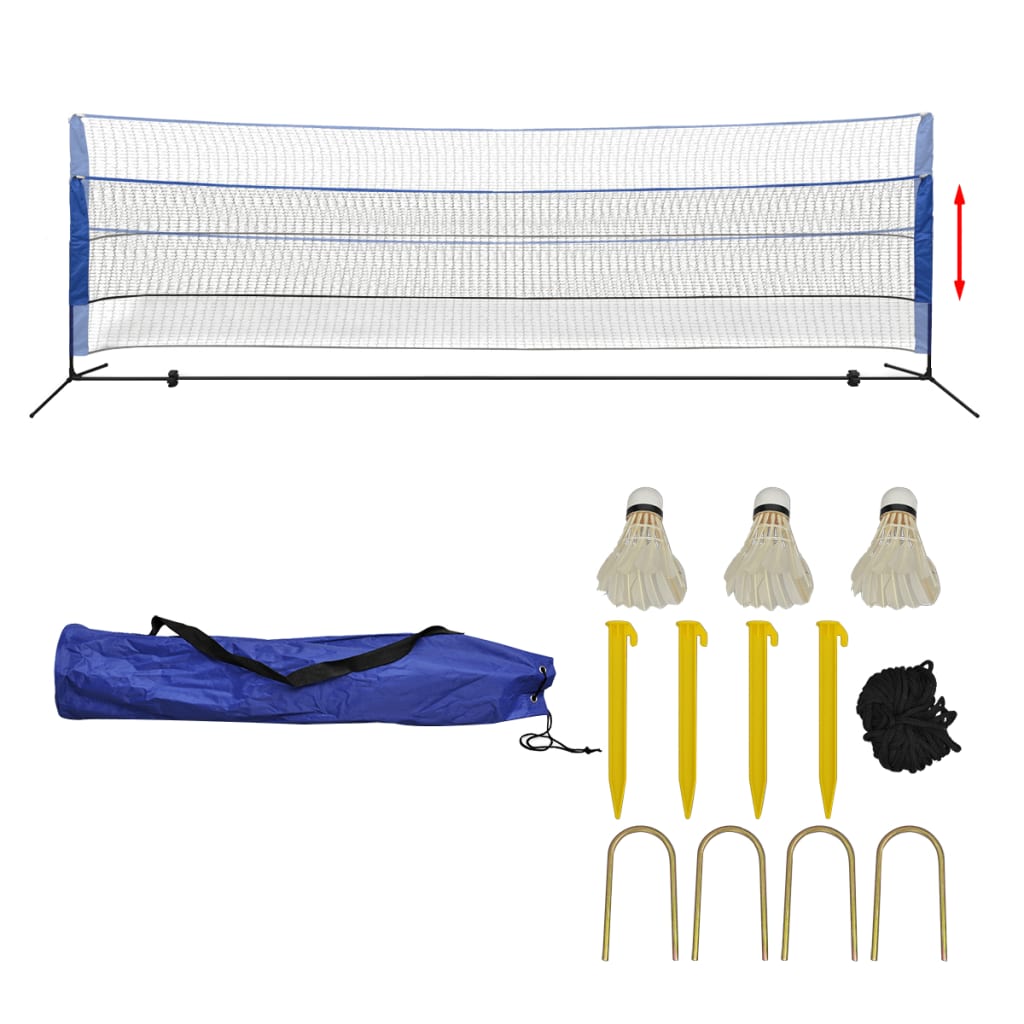 Badminton Net Set with Shuttlecocks 500x155 cm - Upclimb Ltd