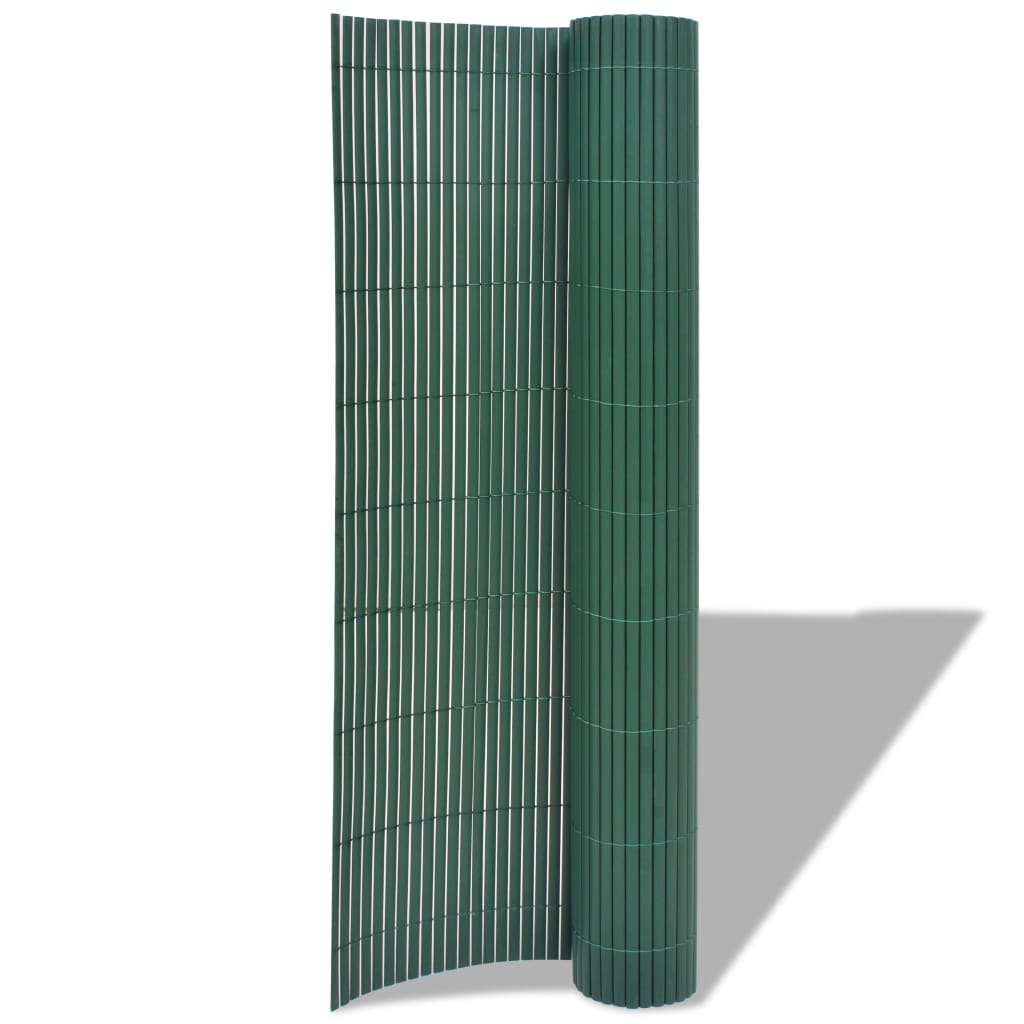 Dubbelzijdig Tuinhek PVC 90x500 cm Groen