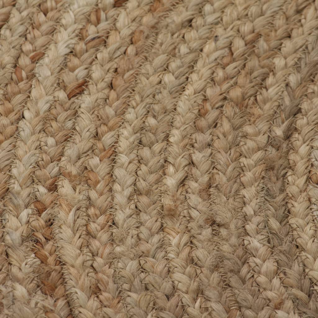 vidaXL Area Rug Braided Jute 150 cm Round