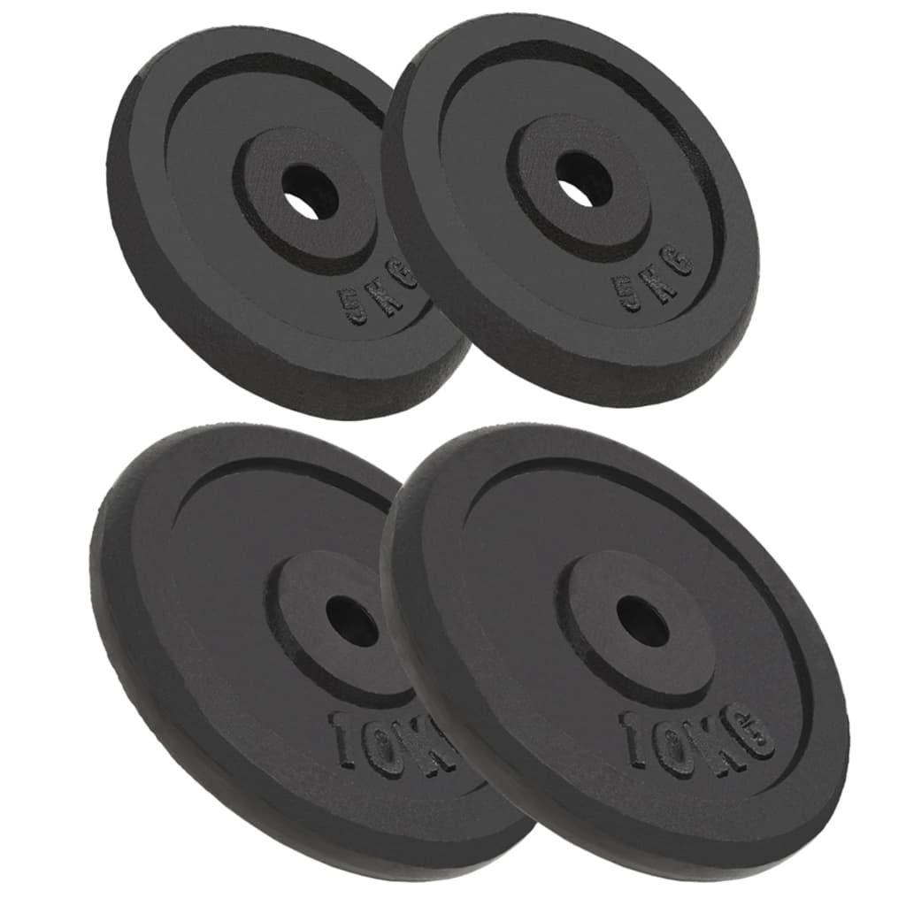 Weight Plates 4 pcs 2x10 kg+2x5 kg Cast Iron - Upclimb Ltd