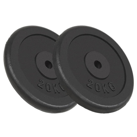 Weight Plates 2 pcs 2x20 kg Cast Iron - Upclimb Ltd