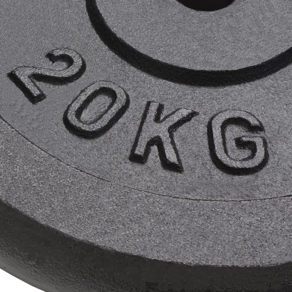 Weight Plates 2 pcs 2x20 kg Cast Iron - Upclimb Ltd