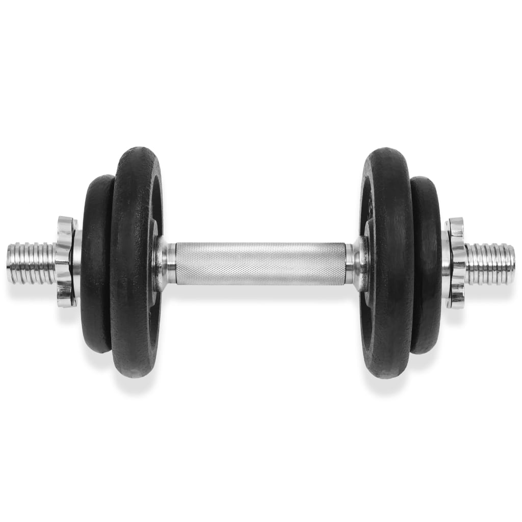 vidaXL 14 Piece Dumbbell Set 20 kg Cast Iron