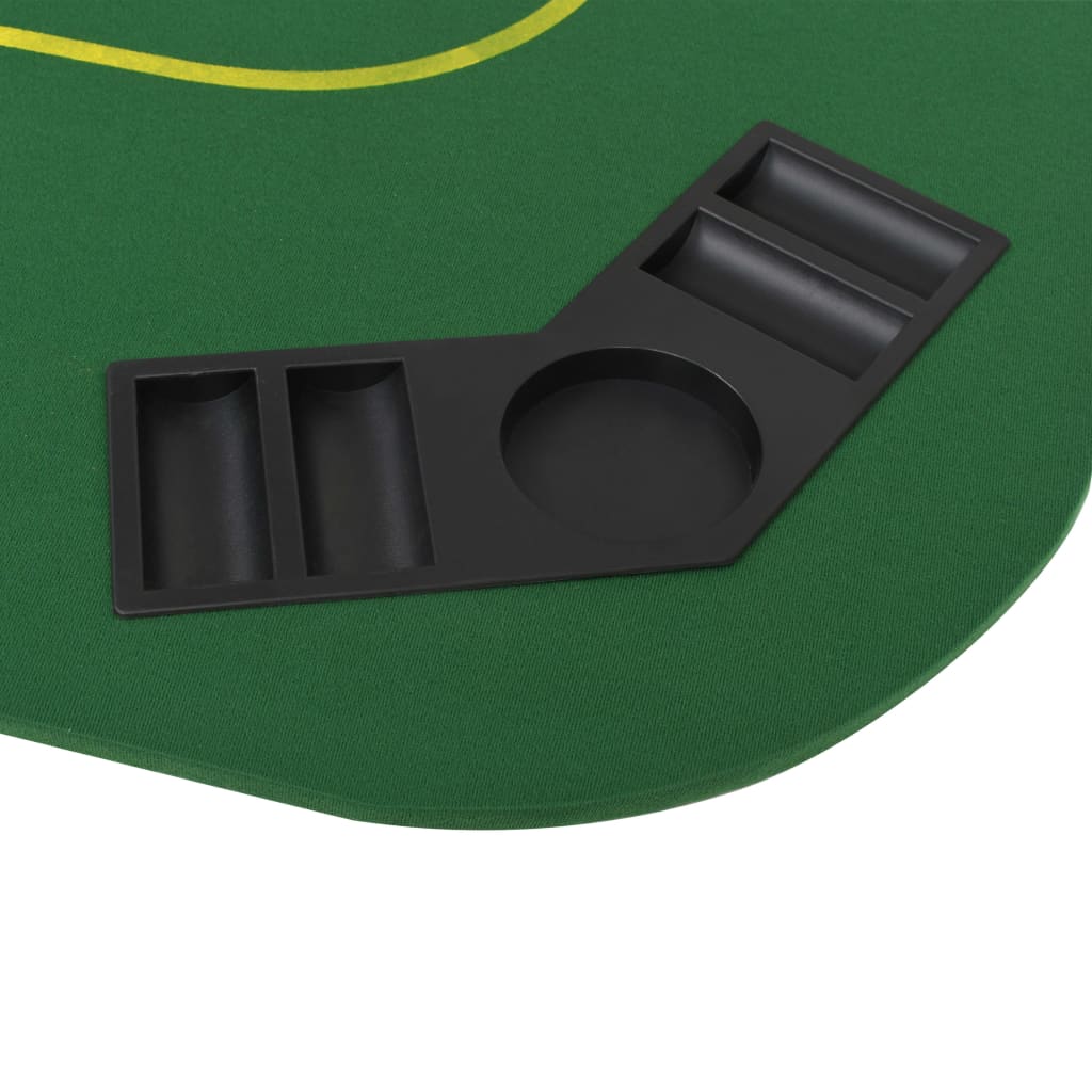8-speler opvouwbaar pokertafelblad 4-voudig rechthoekig groen