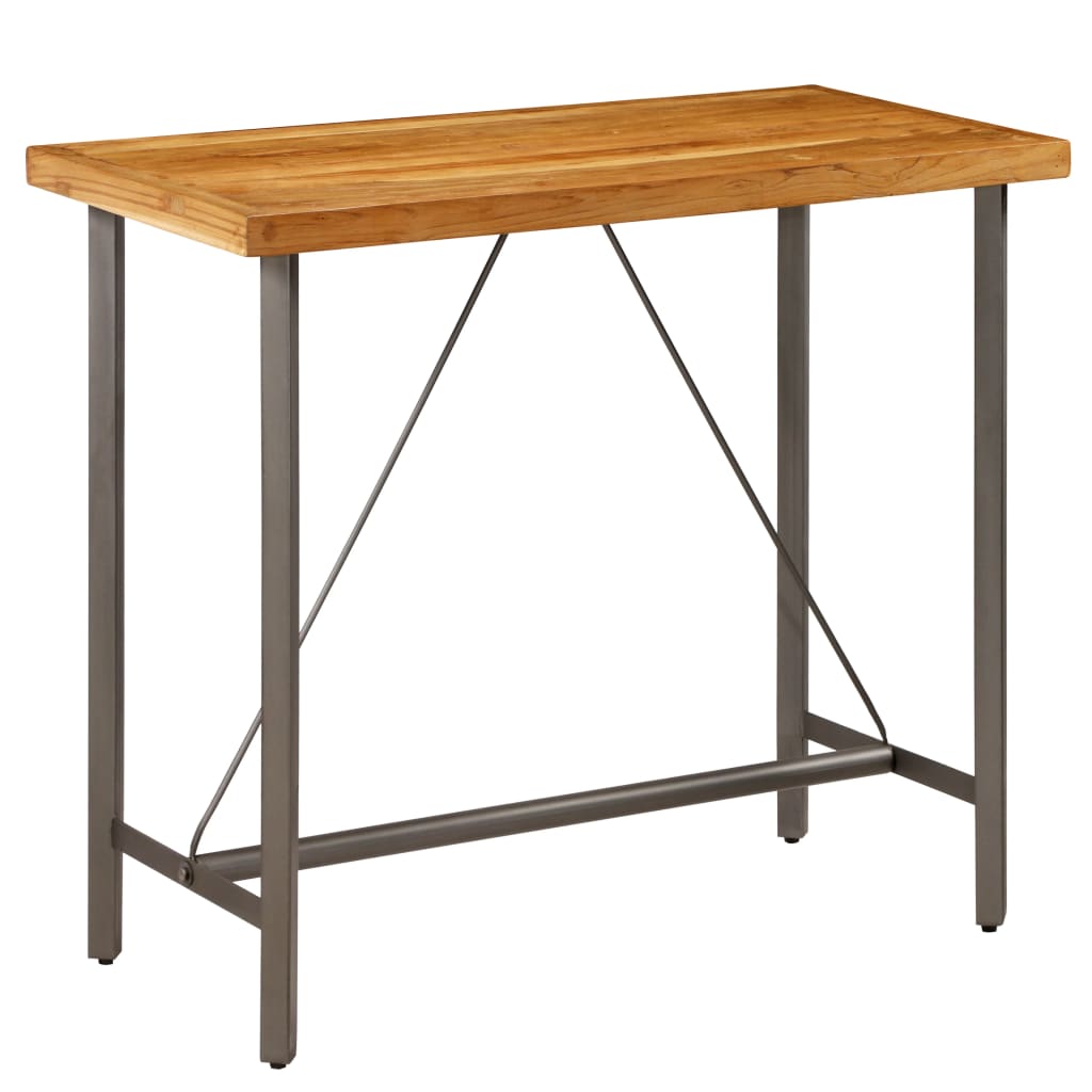 vidaXL Bar Table Solid Reclaimed Teak 120x58x106 cm