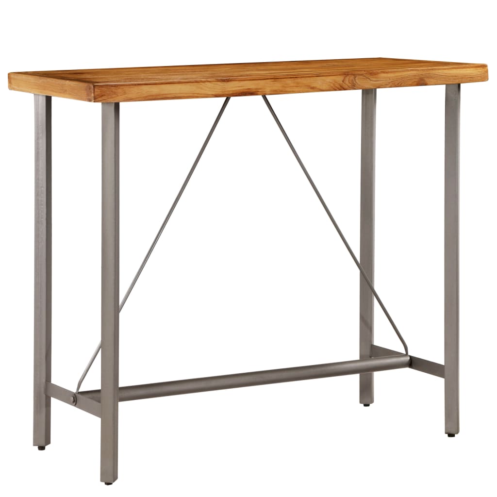 vidaXL Bar Table Solid Reclaimed Teak 120x58x106 cm