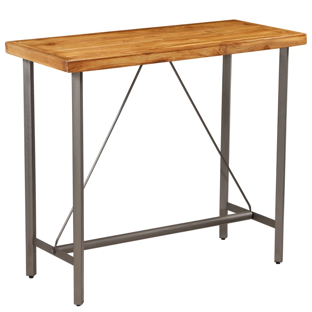 vidaXL Bar Table Solid Reclaimed Teak 120x58x106 cm