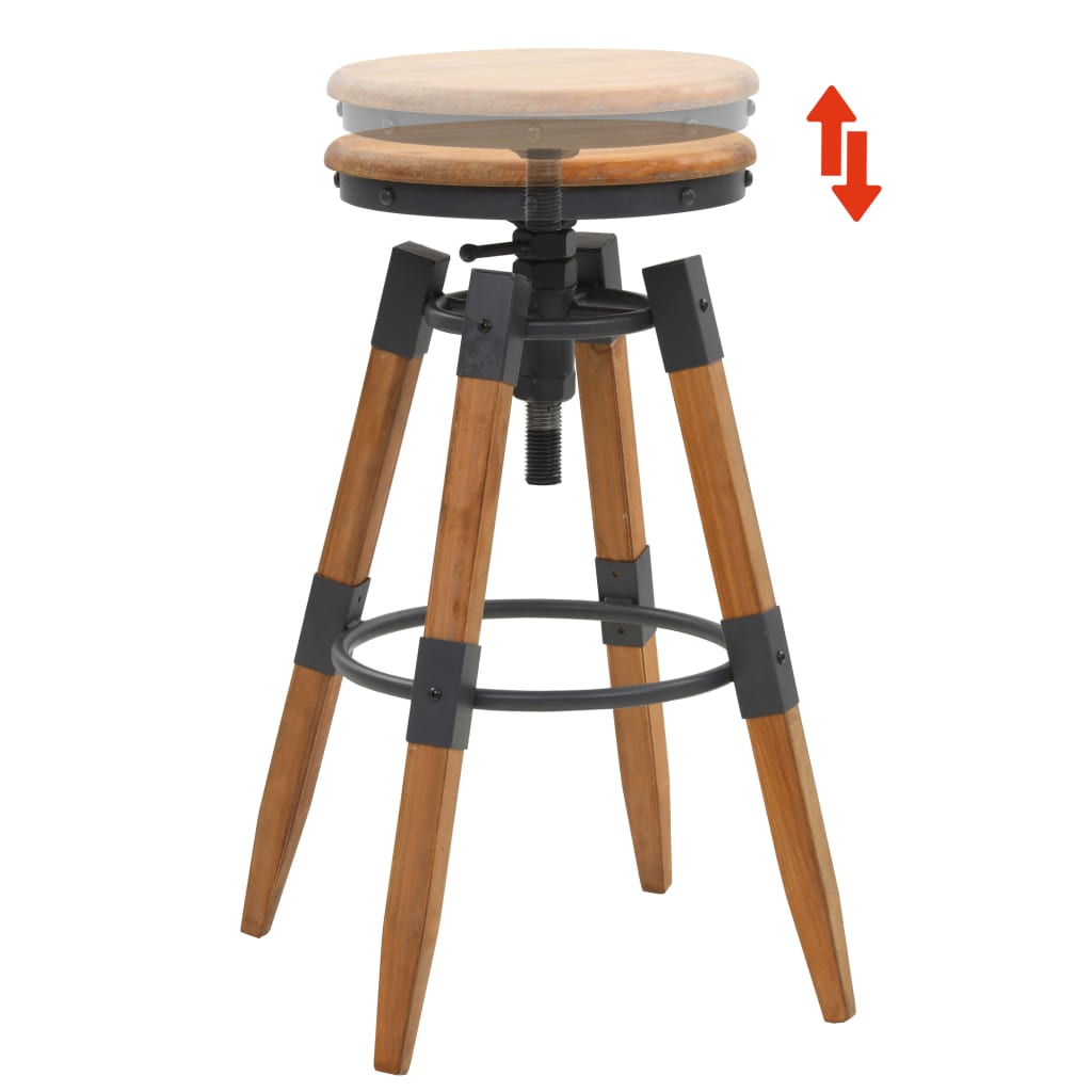 vidaXL Bar Stools 2 pcs Solid Fir Wood