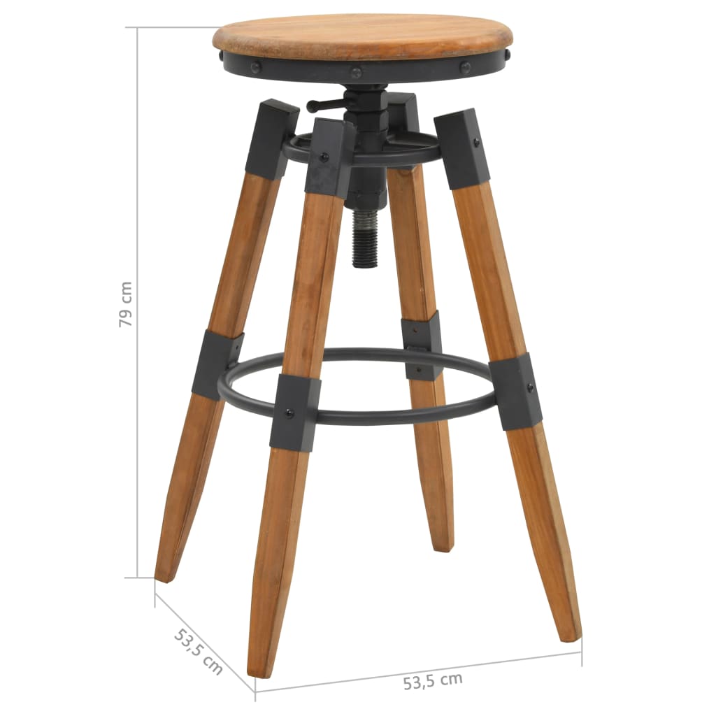 vidaXL Bar Stools 2 pcs Solid Fir Wood