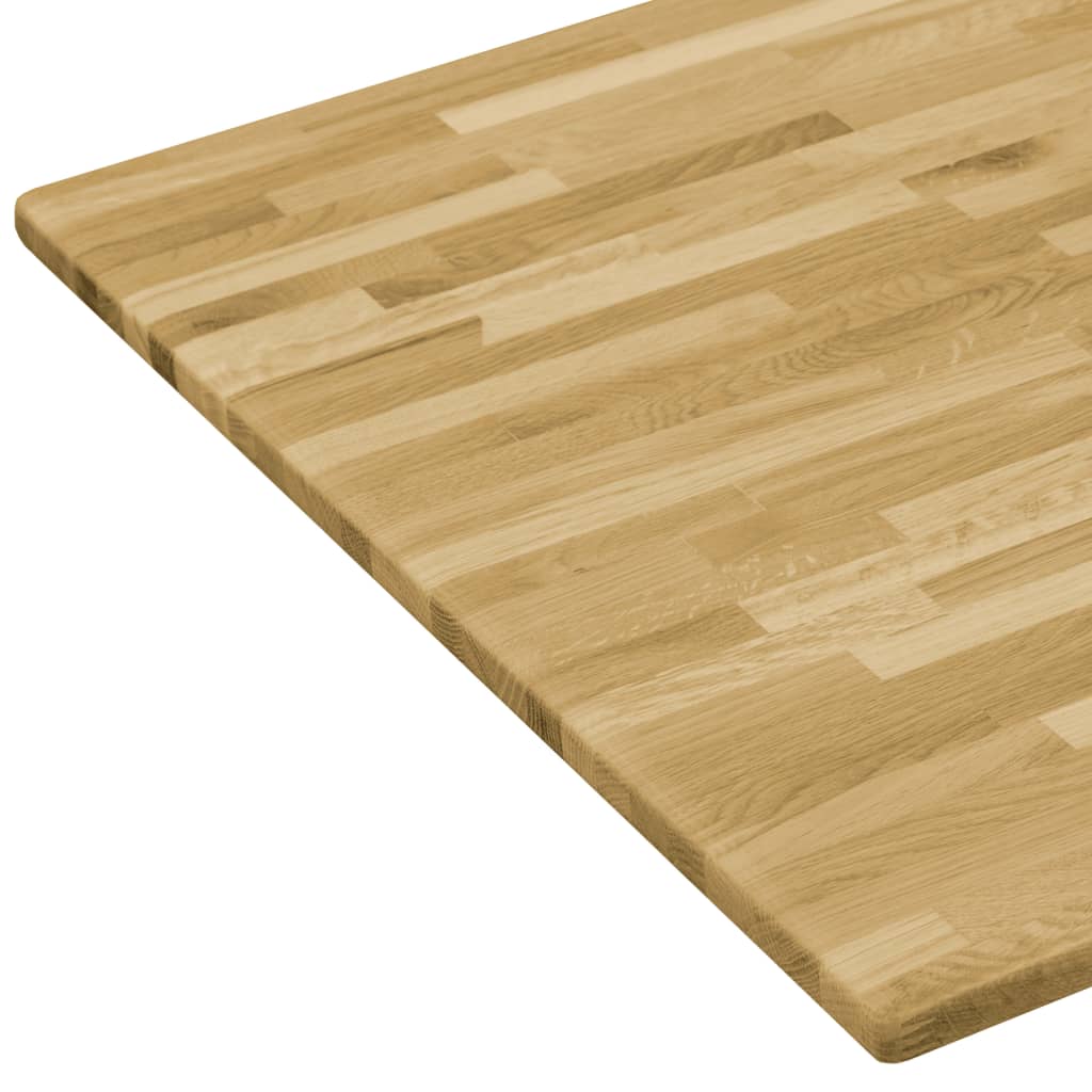 vidaXL Table Top Solid Oak Wood Rectangular 23 mm 100x60 cm