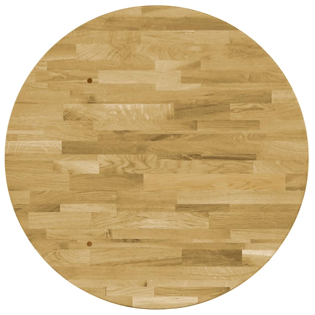 vidaXL Table Top Solid Oak Wood Round 44 mm 700 mm