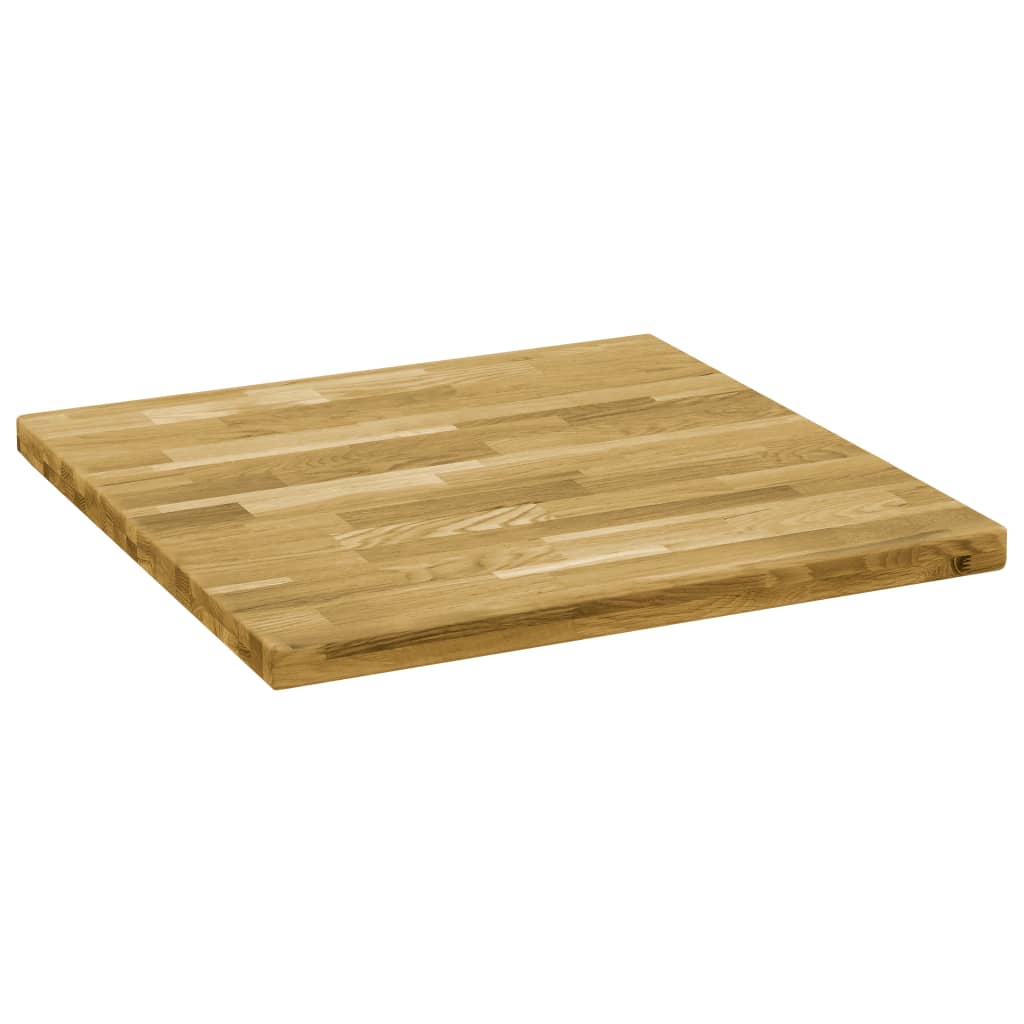 vidaXL Table Top Solid Oak Wood Square 44 mm 70x70 cm