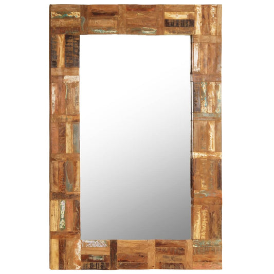 vidaXL Wall Mirror Solid Reclaimed Wood 60x90 cm