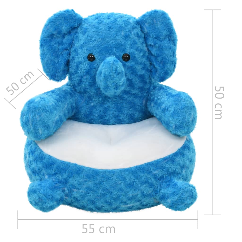 Peluche Eléphant Bleu