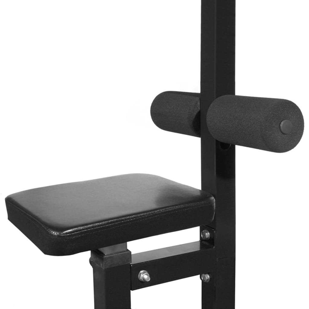 vidaXL Power Tower with Weight Plates 40 kg