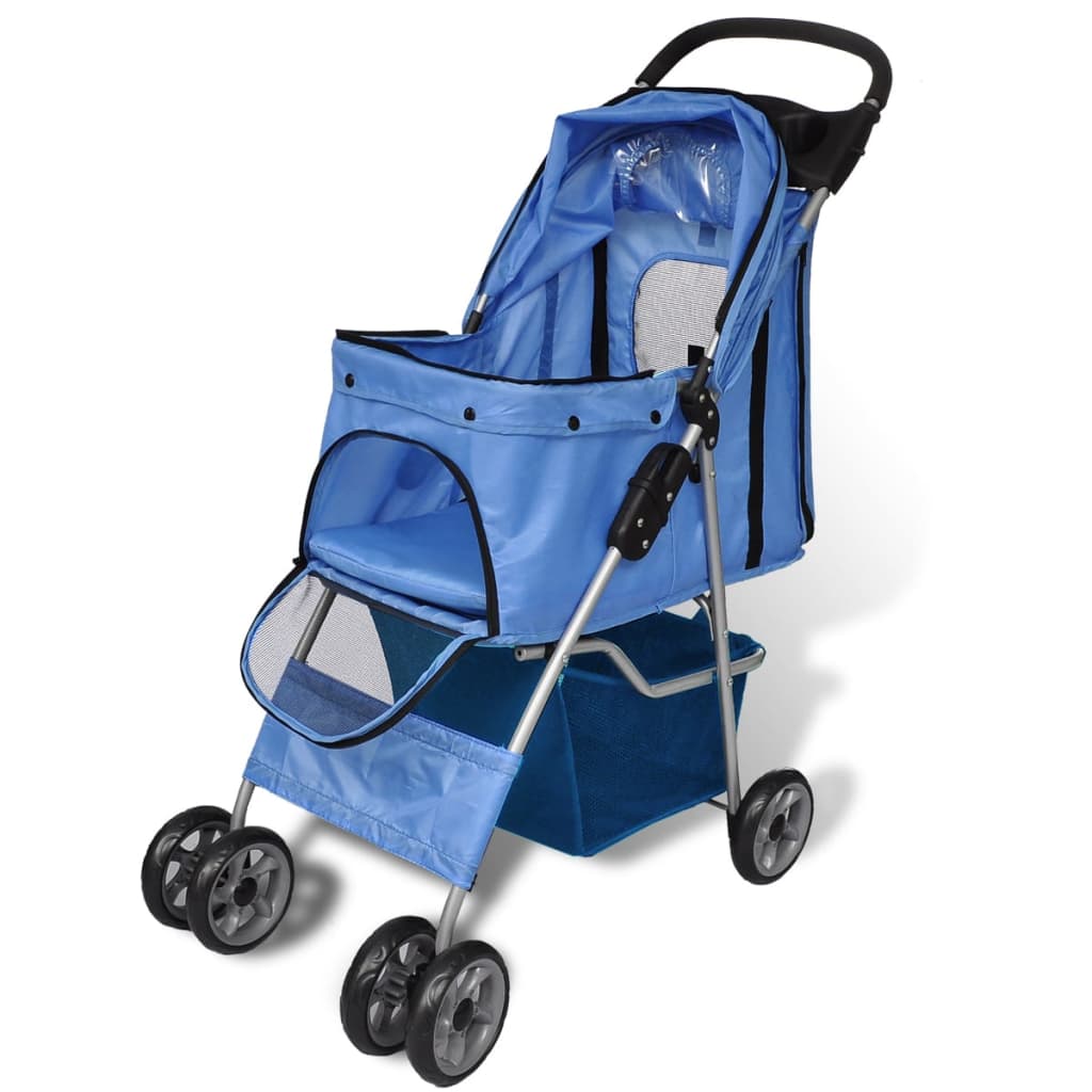 vidaXL Dog Stroller 15 kg Blue