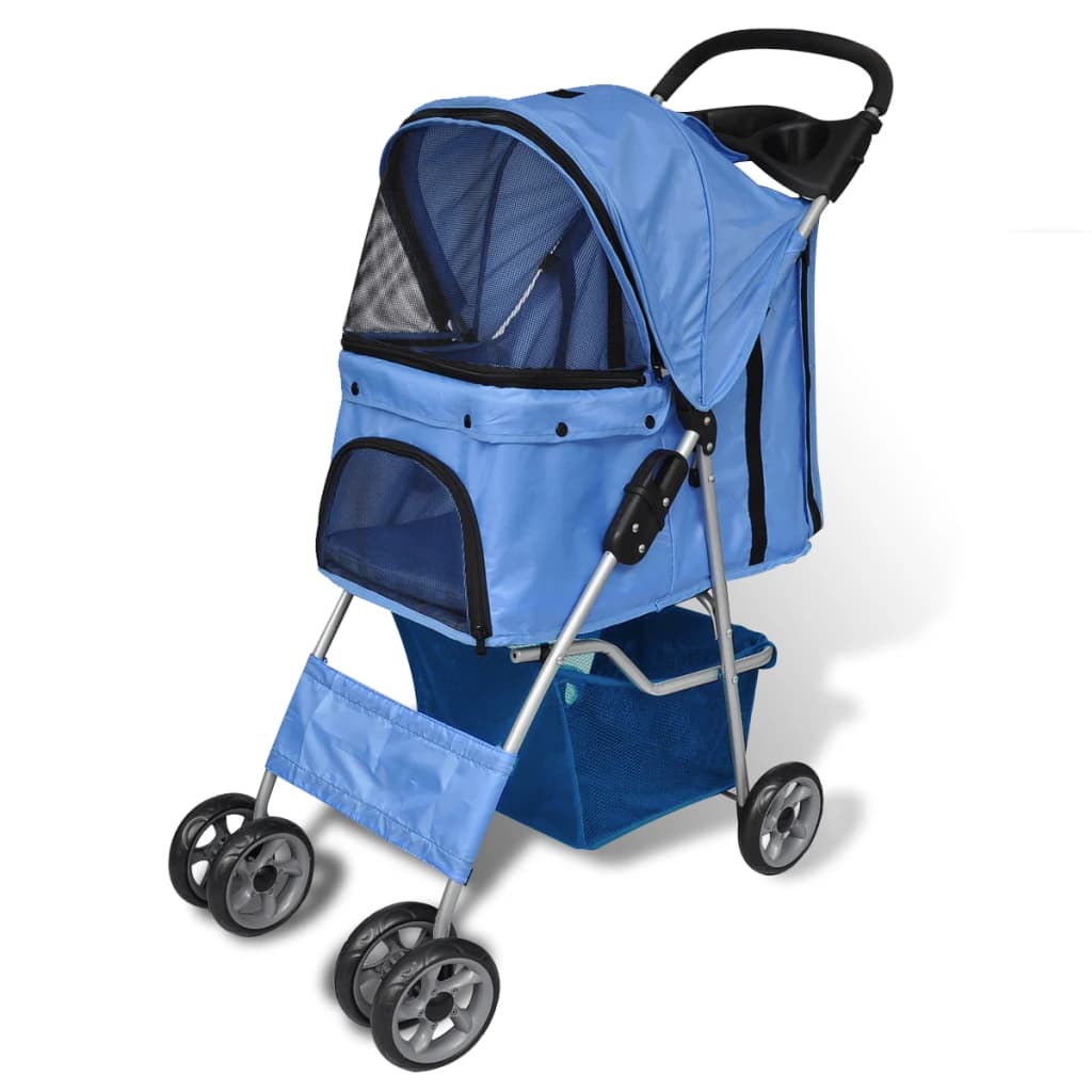 vidaXL Dog Stroller 15 kg Blue